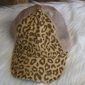 Cheetah Print Animal Print Brown Tan Adjustable Hat CC Exclusives